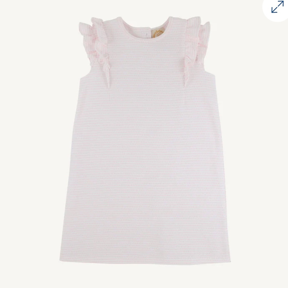 TBBC Ruehling Ruffle Dress in Darien Dot Sleeveless girls Dress